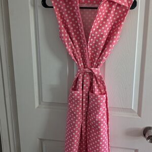 Vintage Pink Polka Dot Sleeveless Dress